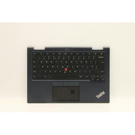 Lenovo 5M11A36962 Palmrest Top Case con tastiera, Inglese Regno Unito, Nero, Retroilluminazione, Senza_lettore di impronte digit