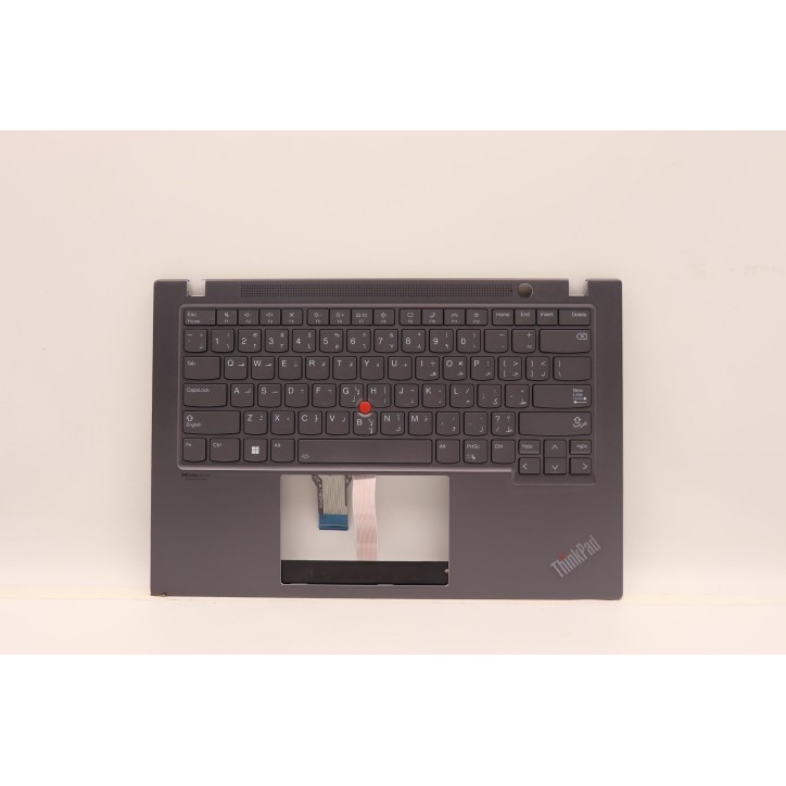 Lenovo 5M11A37800 Palmrest Top Case con tastiera, Arabo, grigio, Retroilluminazione, US
