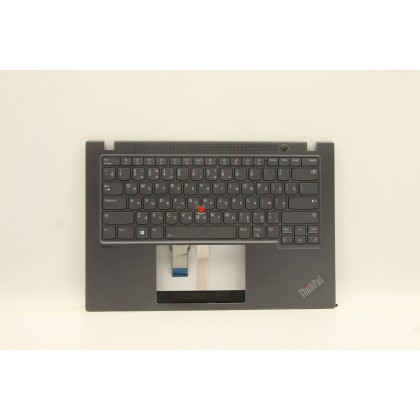 Lenovo 5M11A37910 Palmrest Top Case con tastiera, Russo, grigio, Retroilluminazione