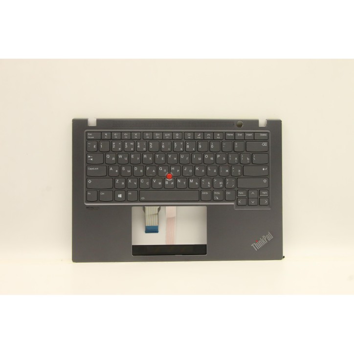 Lenovo 5M11A37910 Palmrest Top Case con tastiera, Russo, grigio, Retroilluminazione