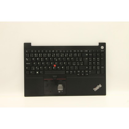 Lenovo 5M11A38494 Palmrest Top Case con tastiera, Ceco/Slovacco, nero, Lettore di impronte digitali, UK