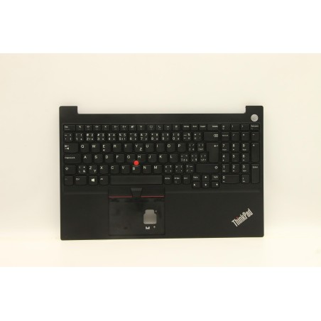 Lenovo 5M11A38494 Palmrest Top Case con tastiera, Ceco/Slovacco, nero, Lettore di impronte digitali, UK