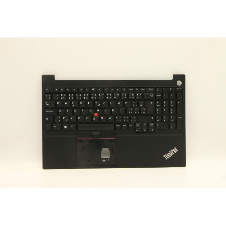 Lenovo 5M11A38494 Palmrest Top Case con tastiera, Ceco/Slovacco, nero, Lettore di impronte digitali, UK