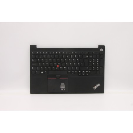 Lenovo 5M11A38506 Palmrest Top Case con tastiera, Svedese/finlandese, nero, Lettore di impronte digitali