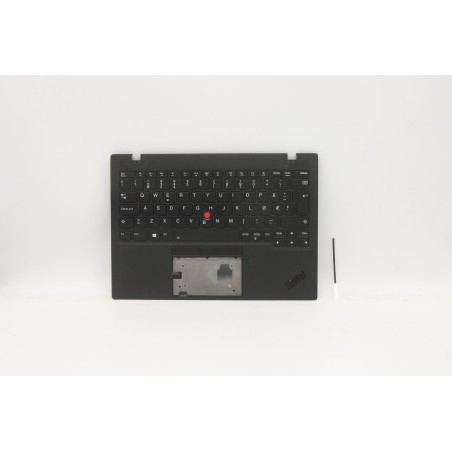 Lenovo 5M11B38404 Palmrest Top Case con tastiera, Norvegese, nero, WWAN