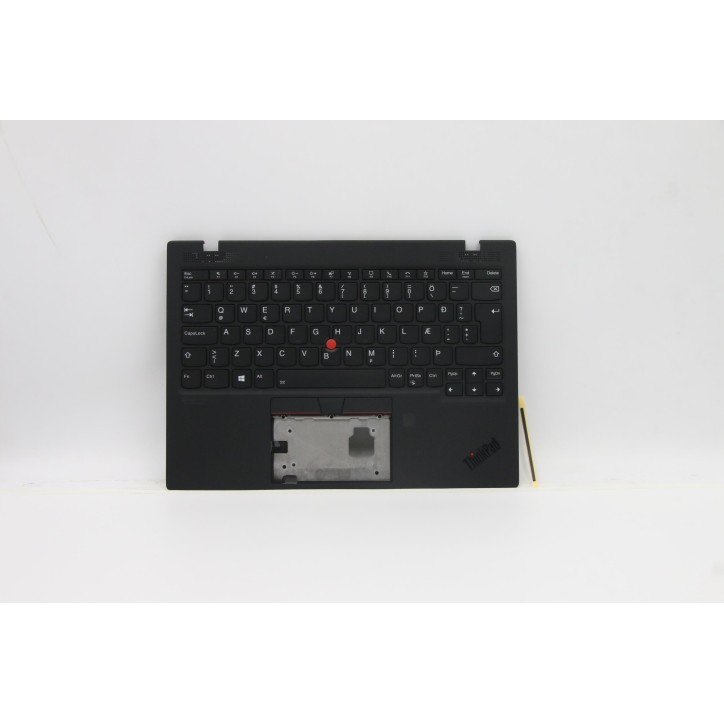 Lenovo 5M11B38434 Palmrest Top Case con tastiera, Islandese, Nero, WWAN