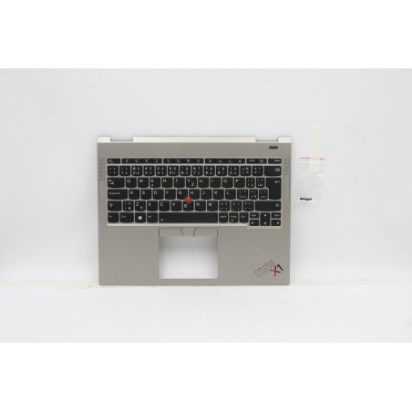 Lenovo 5M11B59878 Palmrest Top Case con tastiera, Ceco/Slovacco, titanio, WLAN, UK