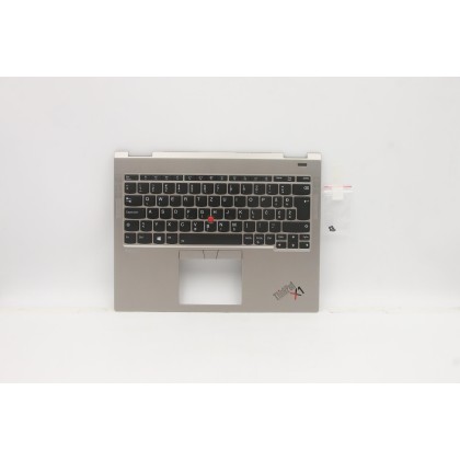 Lenovo 5M11B59899 Palmrest Top Case con tastiera, Sloveno, titanio, WWAN
