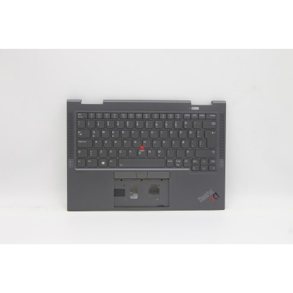 Lenovo 5M11C41039 Palmrest Top Case con tastiera, Islandese, grigio tempesta, WLAN