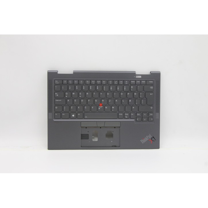 Lenovo 5M11C41039 Palmrest Top Case con tastiera, Islandese, grigio tempesta, WLAN