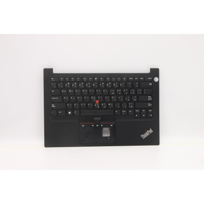 Lenovo 5M11C47292 Palmrest Top Case con tastiera, Arabo, nero, Lettore di impronte digitali, US