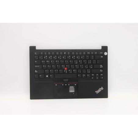 Lenovo 5M11C47292 Palmrest Top Case con tastiera, Arabo, nero, Lettore di impronte digitali, US