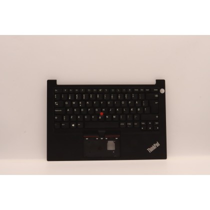Lenovo 5M11C47298 Palmrest Top Case con tastiera, Danese, nero, Lettore di impronte digitali, UK