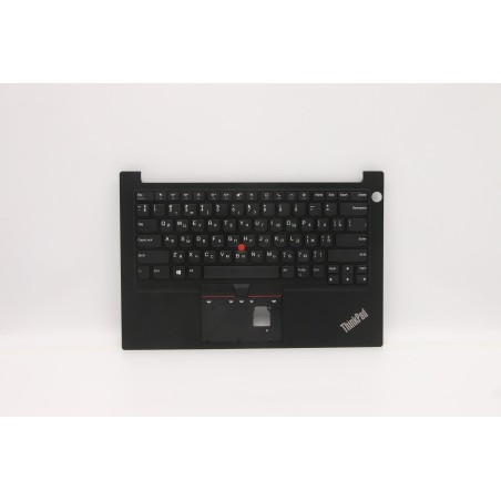 Lenovo 5M11C47389 Palmrest Top Case con tastiera, Ucraina, Nero, Impronta digitale