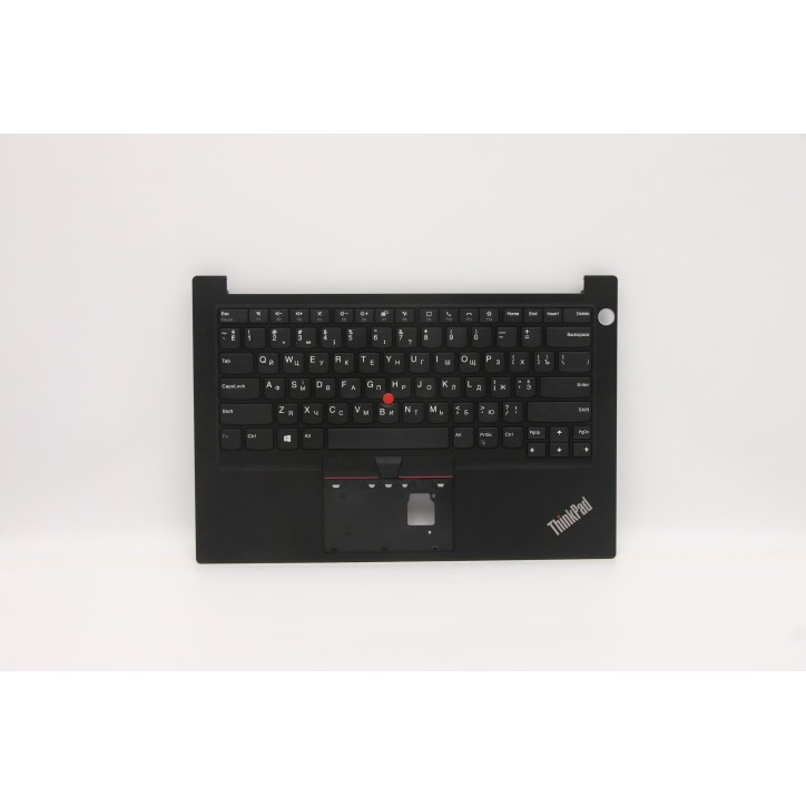 Lenovo 5M11C47389 Palmrest Top Case con tastiera, Ucraina, Nero, Impronta digitale