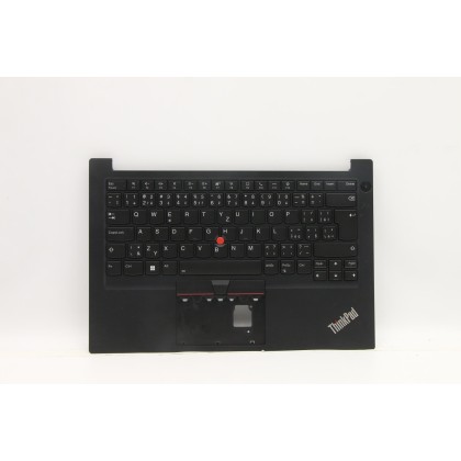 Lenovo 5M11C47438 Palmrest Top Case con tastiera, Ceco/Slovacco, nero, Retroilluminazione, UK