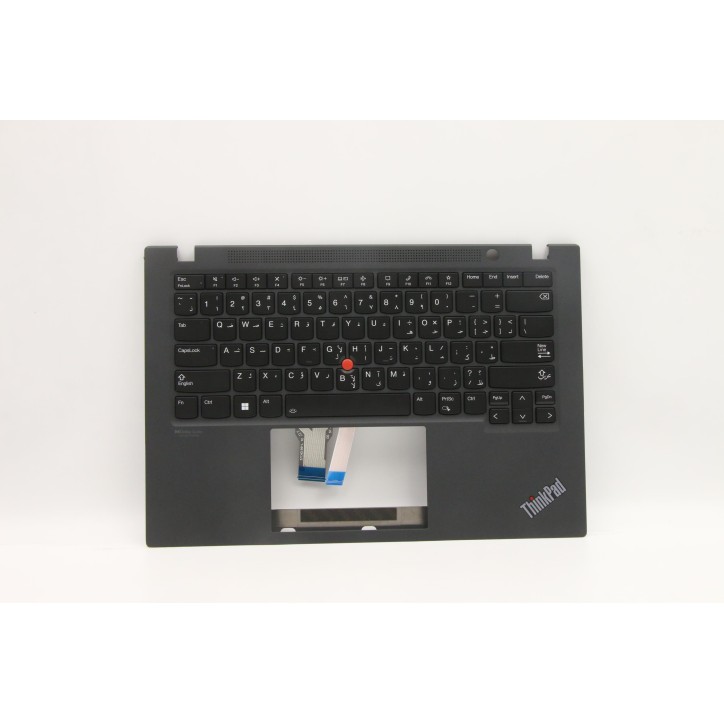 Lenovo 5M11C48021 Palmrest Top Case con tastiera, Arabo, nero, Retroilluminazione, WWAN, US