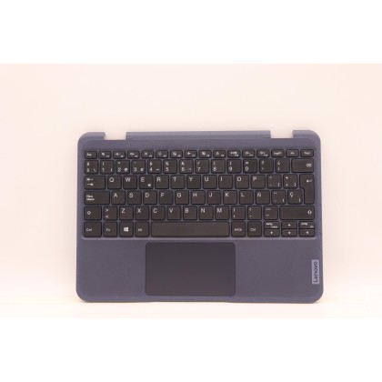 Lenovo 5M11C85660 Palmrest Top Case con tastiera, Spagnolo, Nero, Senza WWAN