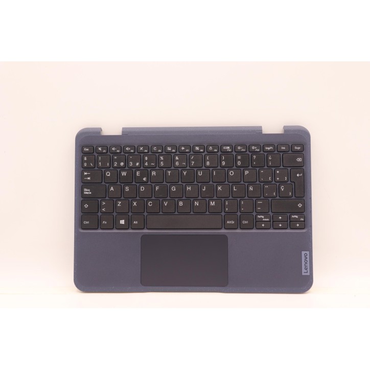 Lenovo 5M11C85660 Palmrest Top Case con tastiera, Spagnolo, Nero, Senza WWAN