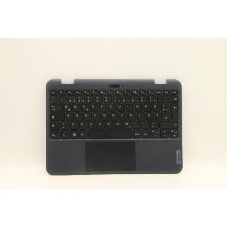 Lenovo 5M11C86066 Palmrest Top Case con tastiera, Tedesco, Nero, Senza WWAN