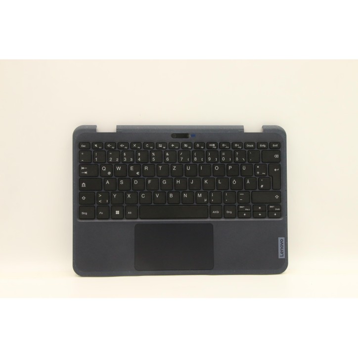 Lenovo 5M11C86066 Palmrest Top Case con tastiera, Tedesco, Nero, Senza WWAN