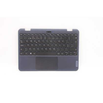 Lenovo 5M11C86162 Palmrest Top Case con tastiera, Portoghese, Nero, Senza WWAN