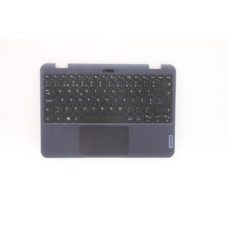 Lenovo 5M11C86162 Palmrest Top Case con tastiera, Portoghese, Nero, Senza WWAN