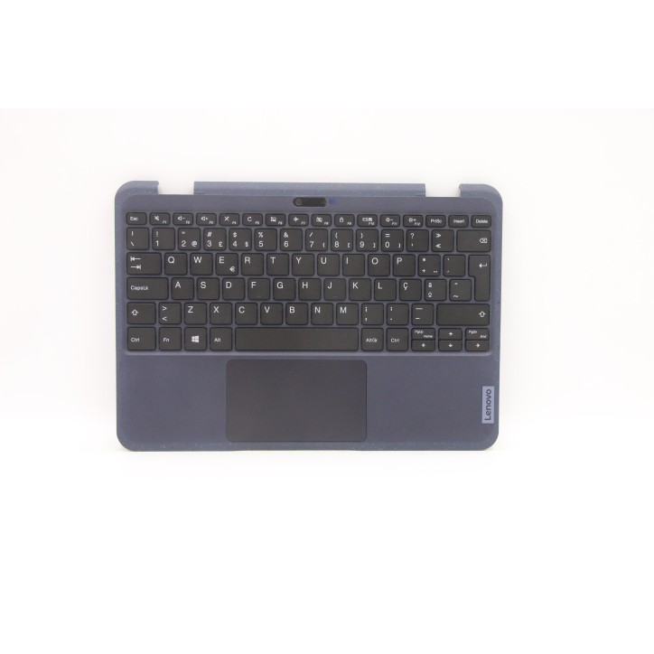 Lenovo 5M11C86162 Palmrest Top Case con tastiera, Portoghese, Nero, Senza WWAN