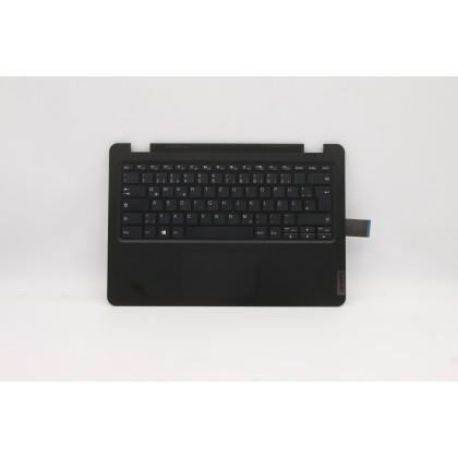 Lenovo 5M11C86287 Palmrest Top Case con tastiera, Tedesco, Nero