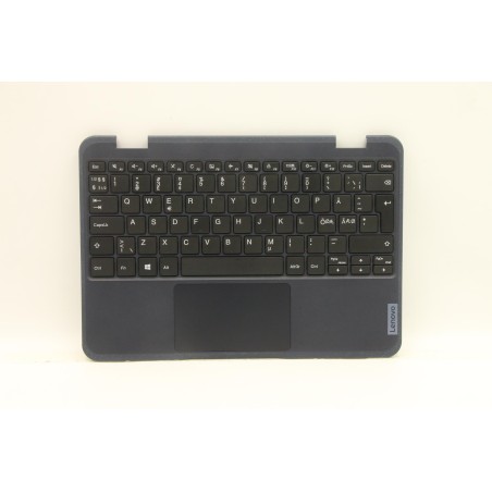 Lenovo 5M11C94574 Palmrest Top Case con tastiera, Lingue scandinave, nero, Senza WWAN, Senza WLAN