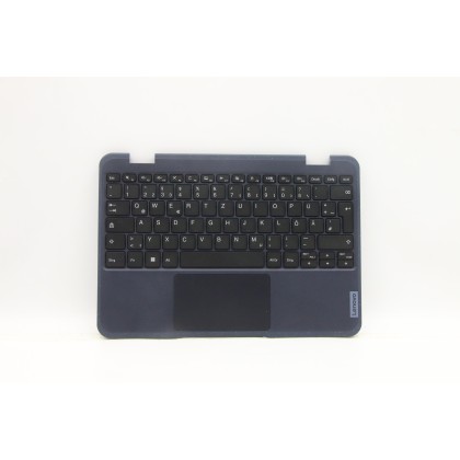 Lenovo 5M11C94689 Palmrest Top Case con tastiera, Tedesco, Nero, Senza WWAN