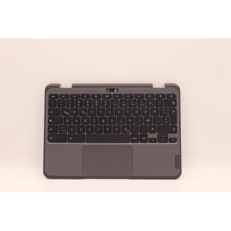 Lenovo 5M11C94833 Palmrest Top Case con tastiera, Islandese, Nero