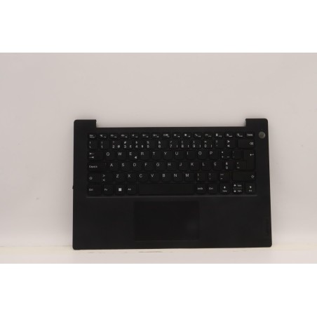 Lenovo 5M11F24167 Palmrest Top Case con tastiera, Portoghese, nero, Lettore di impronte digitali
