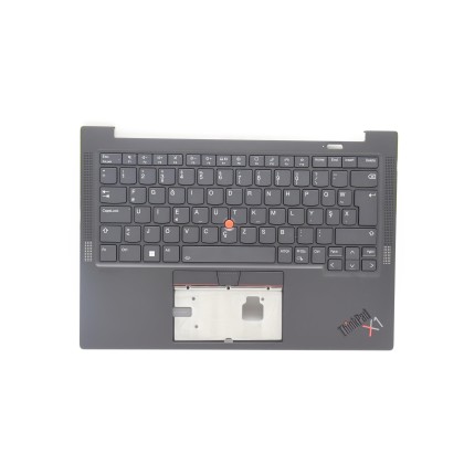 Lenovo 5M11H44190 Palmrest Top Case con tastiera, Turco, Nero intenso, Retroilluminazione, WLAN