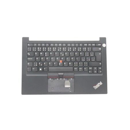 Lenovo 5M11H58854 Palmrest Top Case con tastiera, Ceco/Slovacco, nero, Lettore di impronte digitali, UK