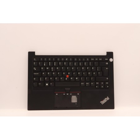 Lenovo 5M11H58860 Palmrest Top Case con tastiera, Svedese/finlandese, Nero, Impronta digitale