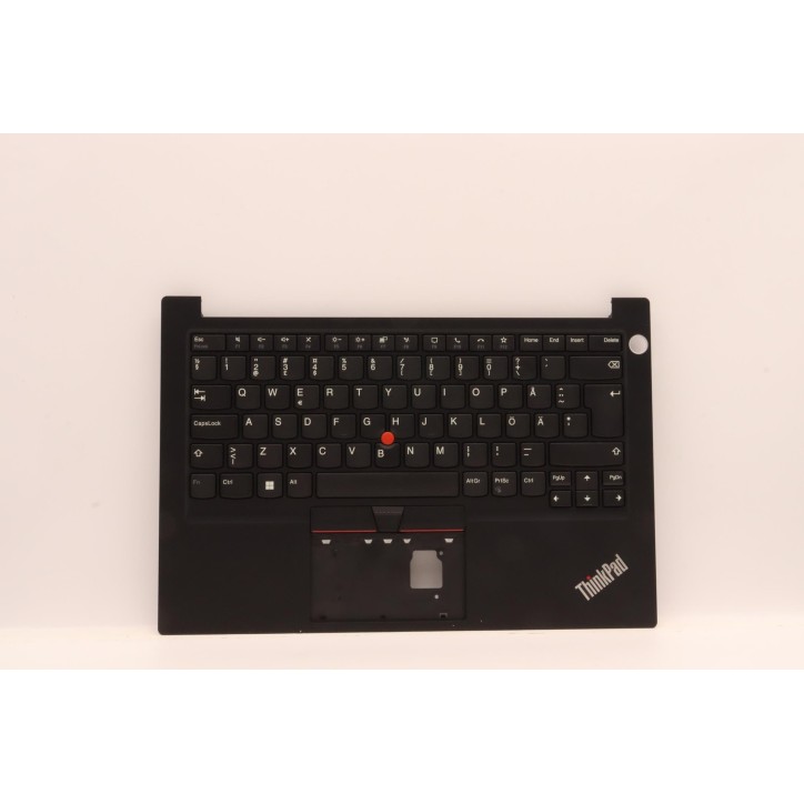 Lenovo 5M11H58860 Palmrest Top Case con tastiera, Svedese/finlandese, Nero, Impronta digitale