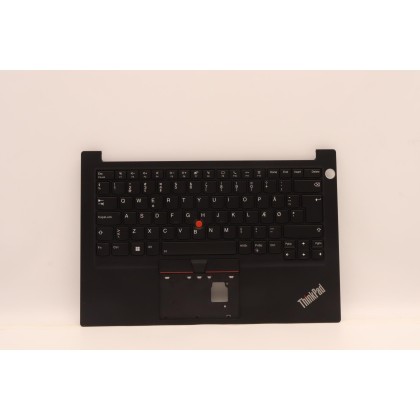 Lenovo 5M11H59031 Palmrest Top Case con tastiera, Danese, nero, Retroilluminazione, Lettore di impronte digitali, UK