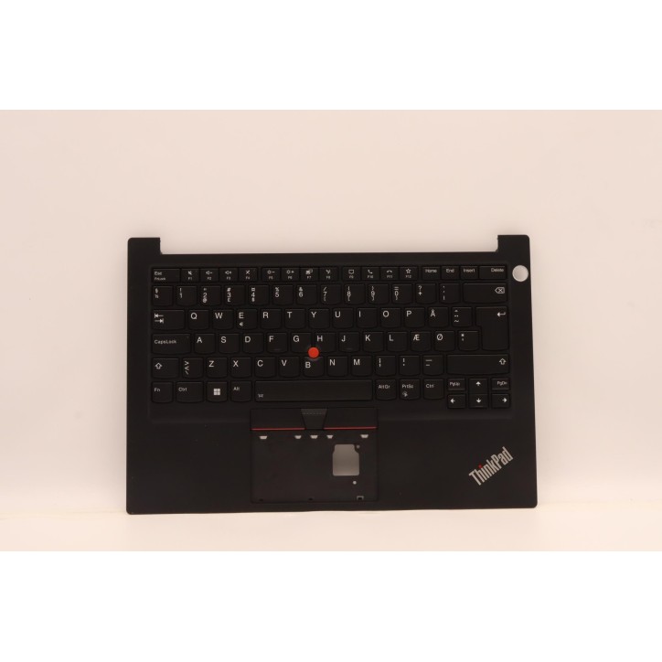 Lenovo 5M11H59031 Palmrest Top Case con tastiera, Danese, nero, Retroilluminazione, Lettore di impronte digitali, UK