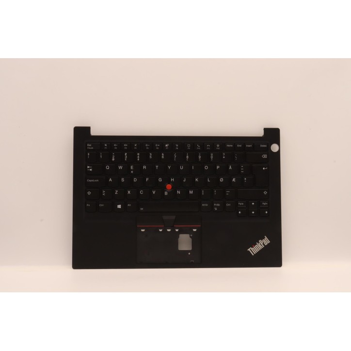 Lenovo 5M11H59055 Palmrest Top Case con tastiera, Norvegese, Nero, Retroilluminazione, Impronta digitale