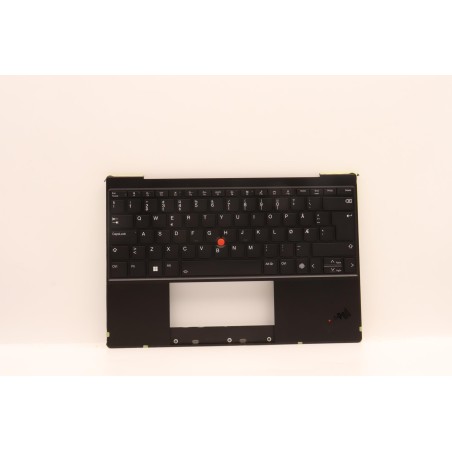 Lenovo 5M11H94980 Palmrest Top Case con tastiera, Norvegese, Nero, Retroilluminazione, WWAN
