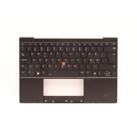 Lenovo 5M11H95052 Palmrest Top Case con tastiera, Norvegese, Nero, Retroilluminazione, WWAN