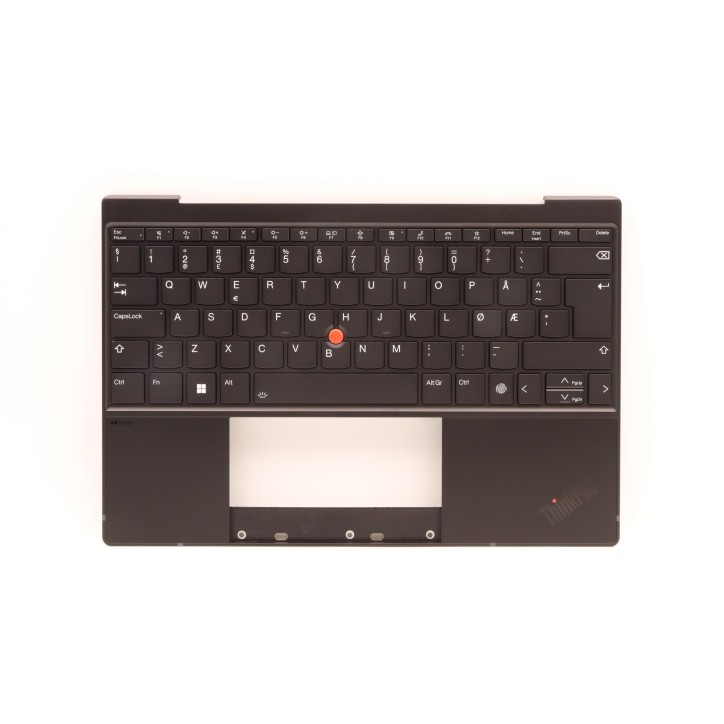 Lenovo 5M11H95052 Palmrest Top Case con tastiera, Norvegese, Nero, Retroilluminazione, WWAN