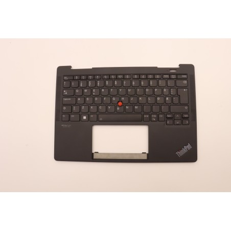 Lenovo 5M11J12819 Palmrest Top Case con tastiera, Norvegese, nero, WWAN