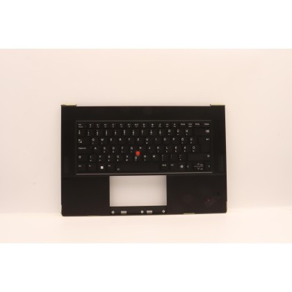 Lenovo 5M11J13366 Palmrest Top Case con tastiera, Ungherese, Nero, Impronta digitale, WLAN