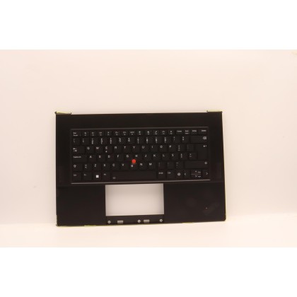 Lenovo 5M11J13370 Palmrest Top Case con tastiera, Portoghese, Nero, Impronta digitale, WLAN
