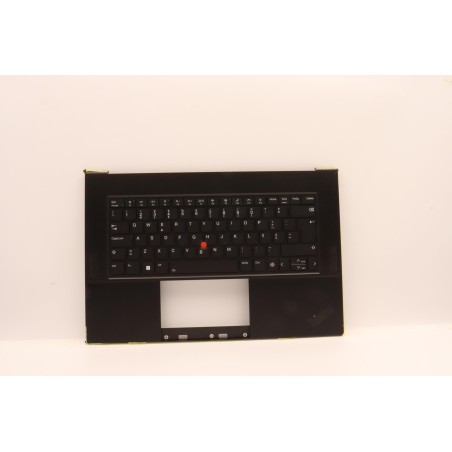Lenovo 5M11J13370 Palmrest Top Case con tastiera, Portoghese, Nero, Impronta digitale, WLAN