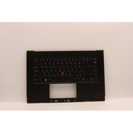 Lenovo 5M11J13401 Palmrest Top Case con tastiera, Ebraico, Nero, Impronta digitale, WWAN