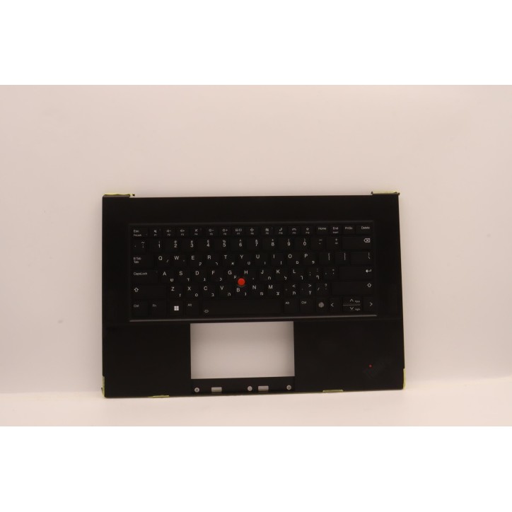 Lenovo 5M11J13401 Palmrest Top Case con tastiera, Ebraico, Nero, Impronta digitale, WWAN