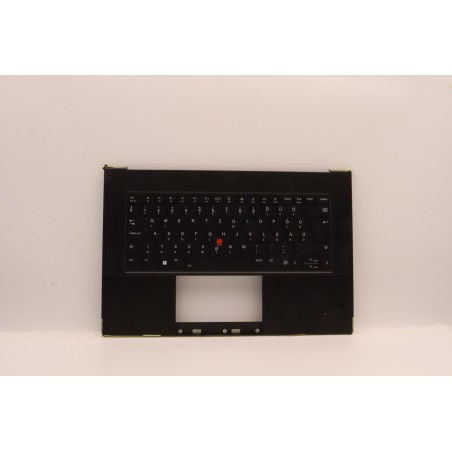 Lenovo 5M11J13402 Palmrest Top Case con tastiera, Ungherese, Nero, Impronta digitale, WWAN
